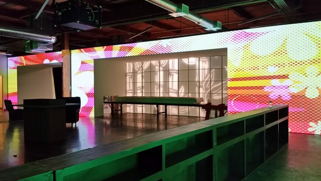 Projection mapping on uneven walls is possible! This is by Showtech Productions in Dallas, TX.