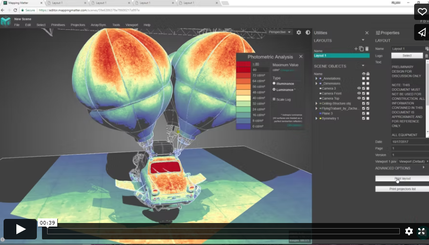 mapping matter video projection platform